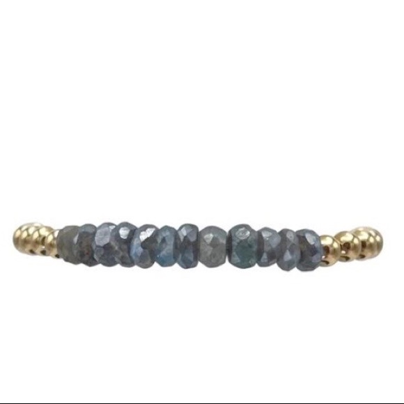5MM YELLOW GOLD FILLED BRACELET WITH LABRADORITE - KAREN LAZAR DESIGN - NWT s7 - Picture 2 of 4